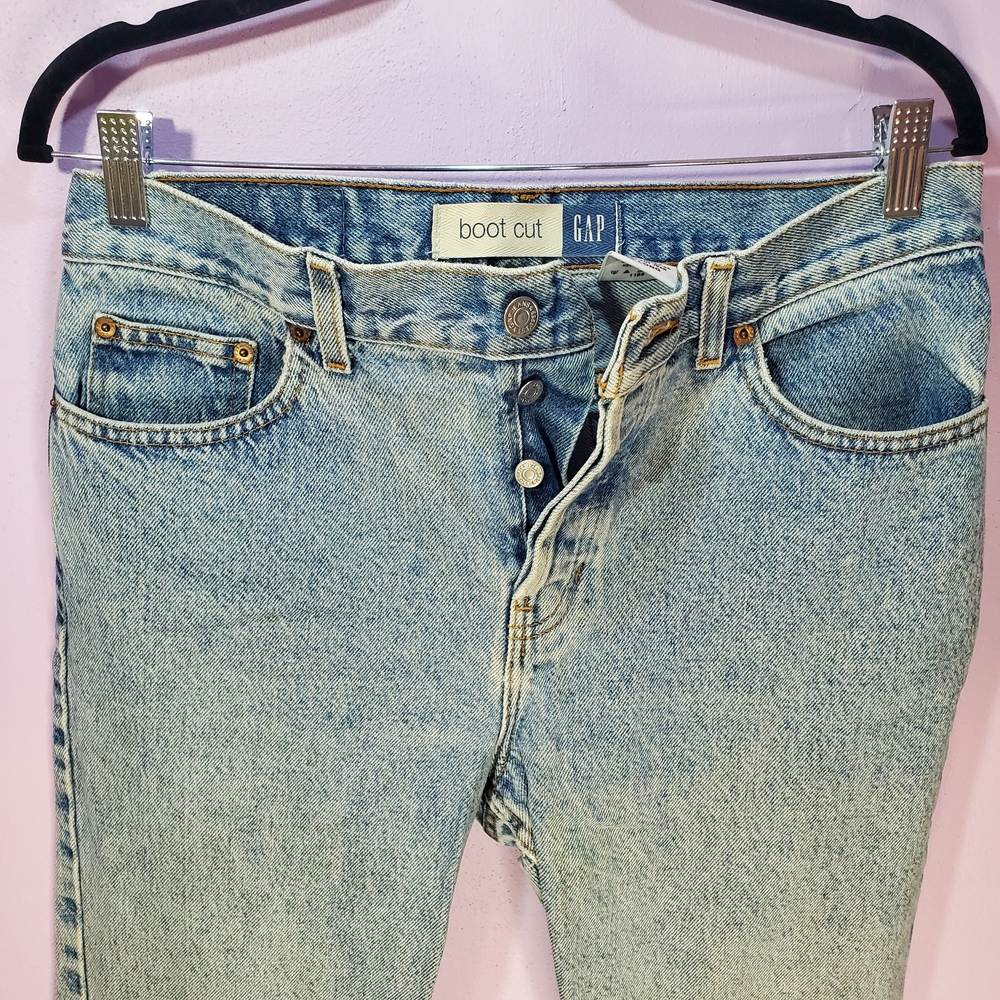 GAP Boot Cut Denim Blue Jeans Womens Size 10 Button Fly